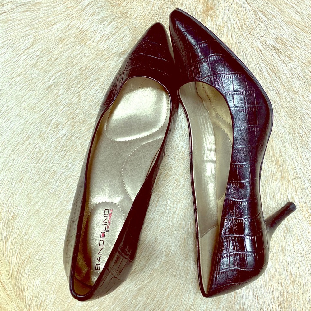 Bandolino8.5 /2.5" Heel Faux Snake Skin Print Shoe